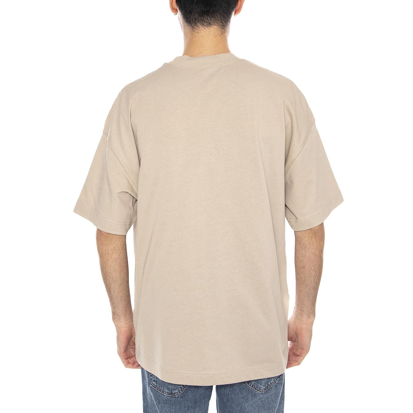 S/S Signature Script T-Shirt Fleur De Sel / Citadel -- Maglietta Girocollo Uomo Grigia / Blu I033828.38QXX . CARHARTT WIP 