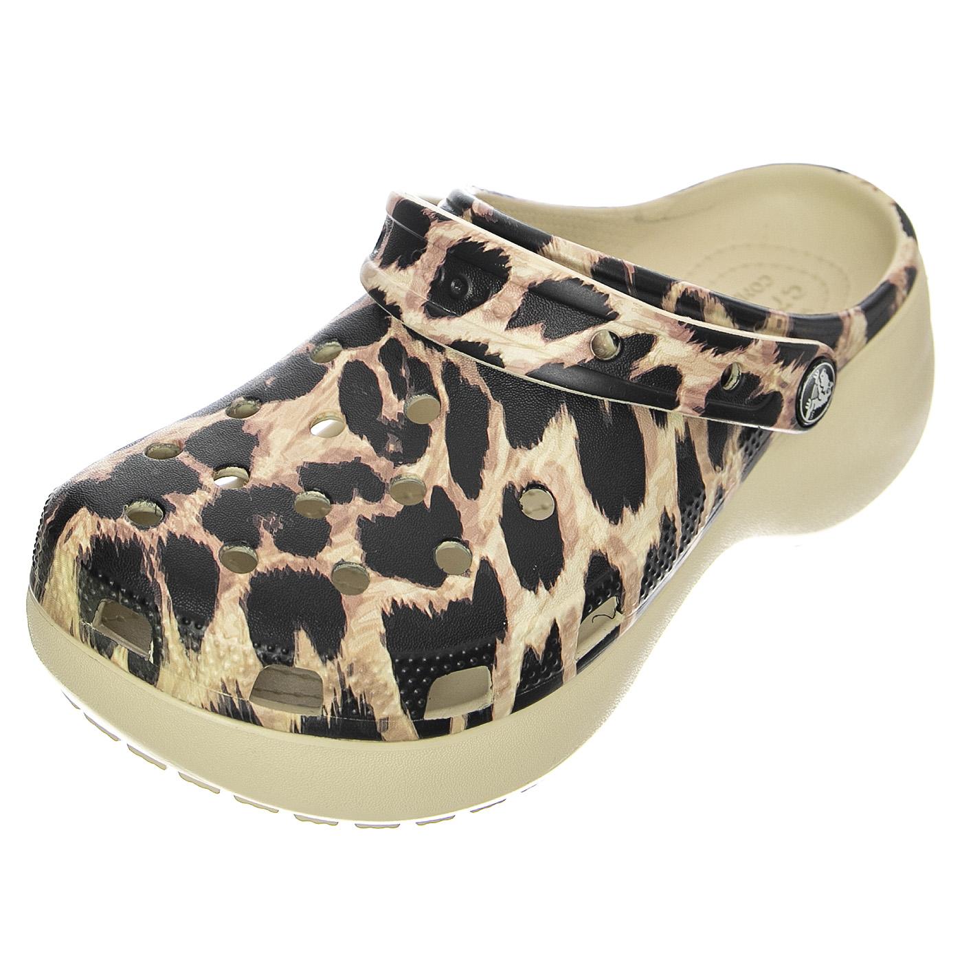 Classic Platform Animal Remix ClgW Bone / Leopard - Sandali Donna Multicolore CR.207844-BOLE  CROCS 