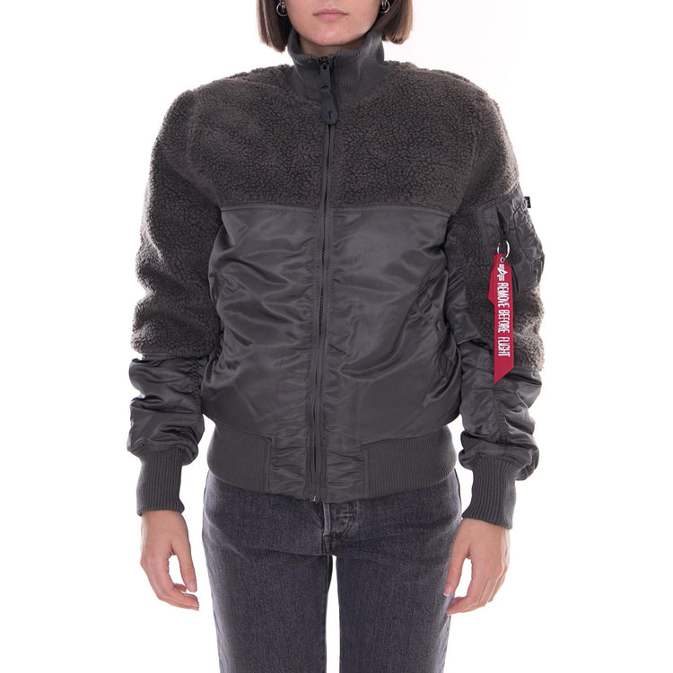 Teddy Jacket Grey/Black 188106-136  ALPHA INDUSTRIES 