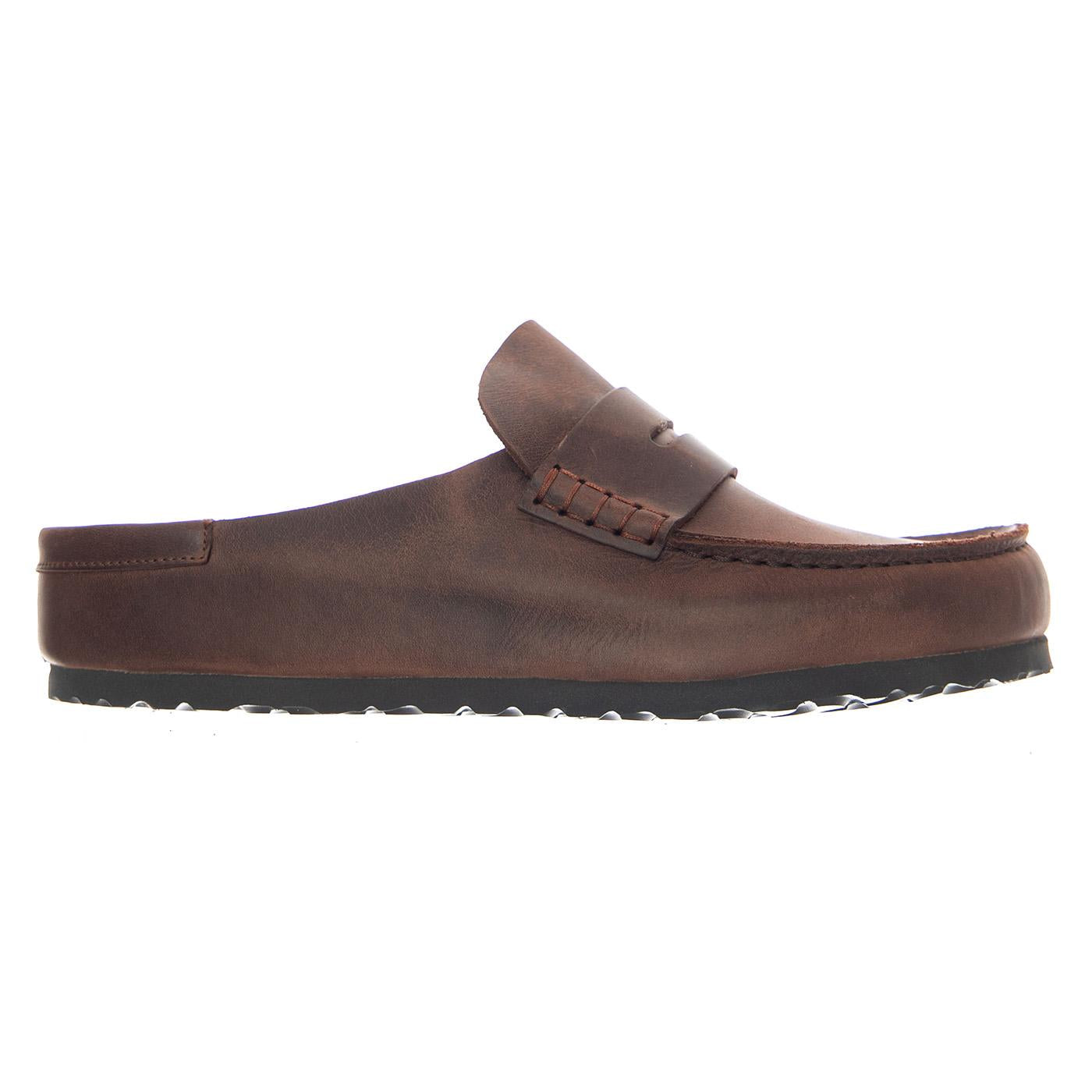 Naples Wrapped Oiled Leather Narrow Fit Habana - Mocassini Uomo Marroni 1029700 HBN BIRKENSTOCK 
