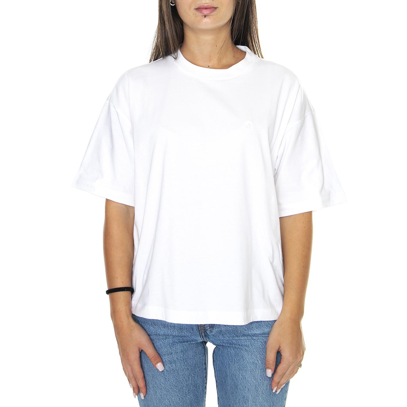 W' S/S CHESTER T-SHIRT WHITE - Maglietta Girocollo Donna Bianca I030656 02XX CARHARTT WIP 