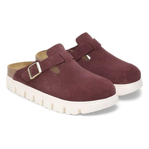 Boston Chunky Berry Crush, Suede Leather - Sandali Donna Bordeaux 1028395  BIRKENSTOCK 
