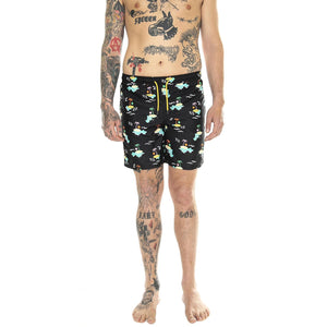 Island In The Sun Long Swimshorts 9300 - Costume da Bagno Uomo Nero ISL123-9300-9300  HAPPY SOCKS 