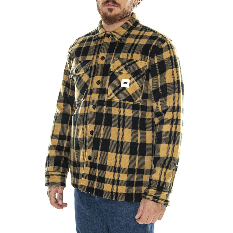 Plaid Shacket Yellow Check - Giacca Uomo Multicolore 6040057-13793  CAT 