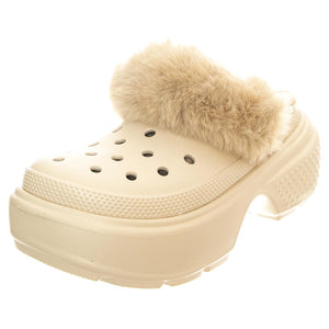 Stomp Lined Clog STUC - Sandali Donna Beige CR.208546-STUC  CROCS 