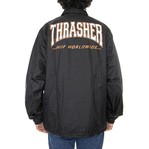 Huf x Thrasher Split Coaches - Giacca Uomo Nera JK00385-BLACK  HUF 