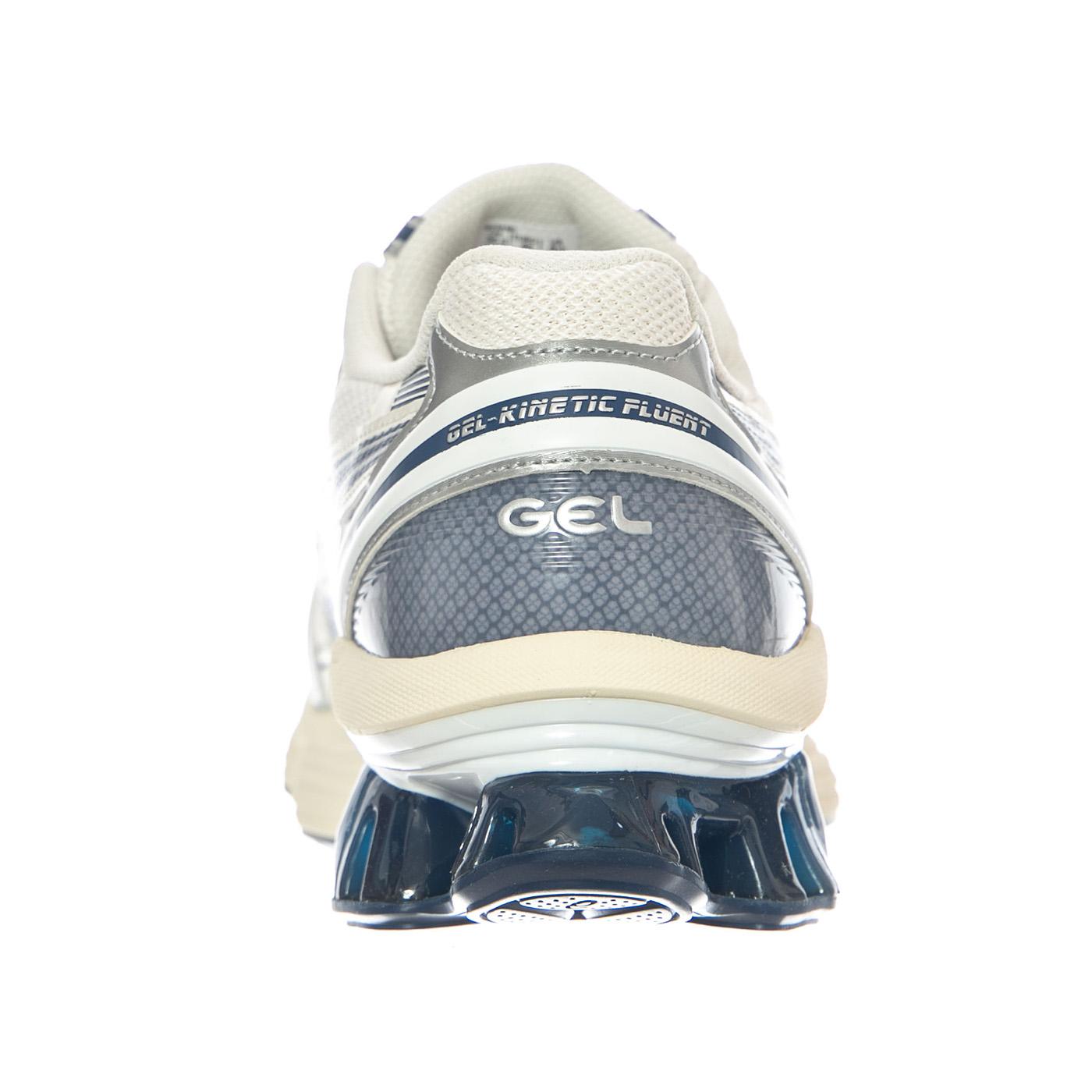 Gel-Kinetic Fluent - White / Independence Blue - Scarpe Stringate Uomo Bianche 1203A591-104 WHITE/INDEPENDENCE BLUE ASICS 