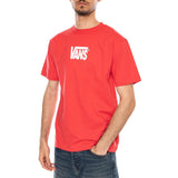 STRETCH LOGO SS TEE CRIMSON HAZE - Maglietta Girocollo Uomo Rossa  Uomo VANS
