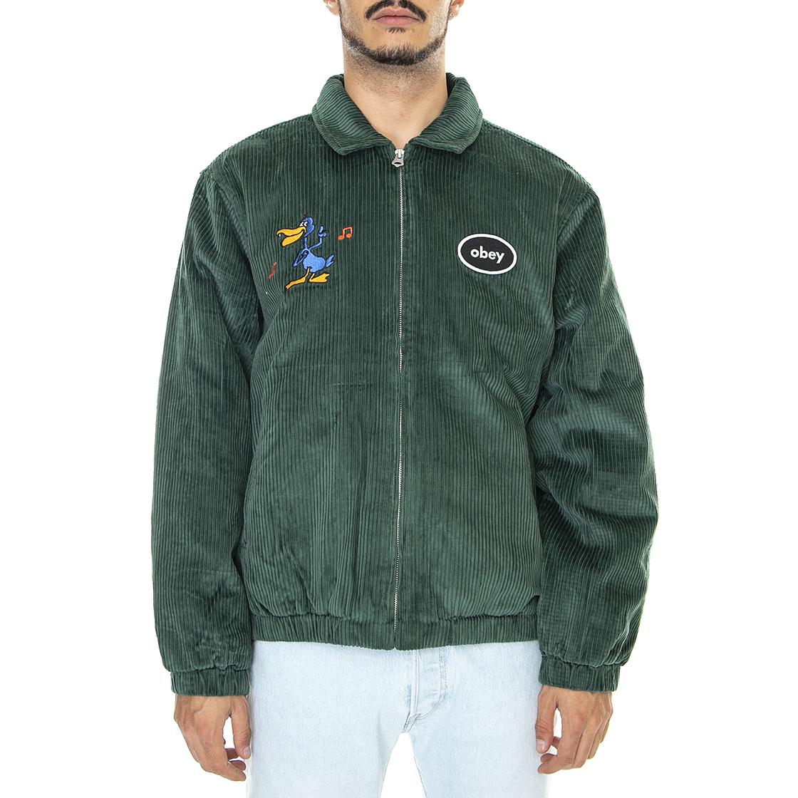 Nomad Corduroy Jacket Dark Cedar - Giacca Invernale Uomo Verde 121800516-DCD  OBEY 