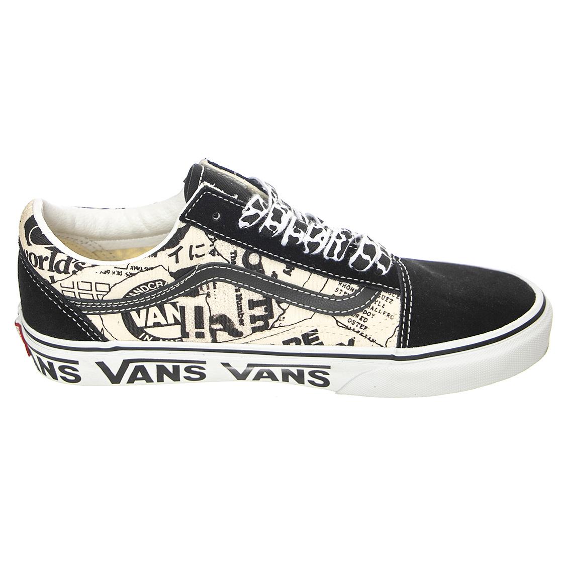 UA Old Skool VNCL Black / White - Scarpe Stringate Profilo Basso Uomo Nere VN0A5JMIBZW1  VANS 