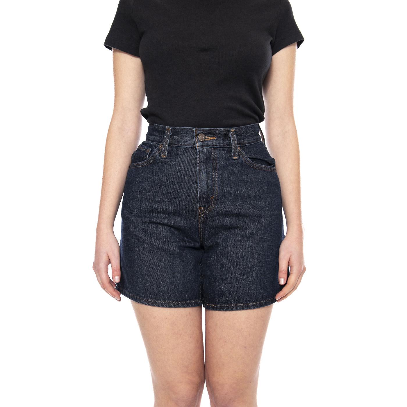 High Baggy Short - Snowing In LA - Bermuda Donna Denim Jeans Blu Scuro A9311 0006 LEVIS 