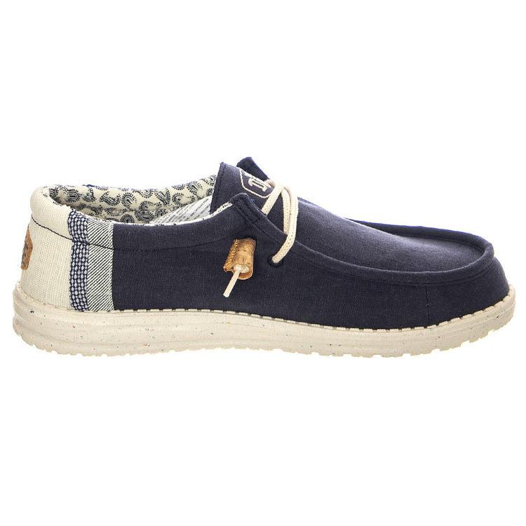 M' Wally Break Stitch 410 - Scarpe Stringate Profilo Basso Uomo Blu HD.40015.410  HEY DUDE 