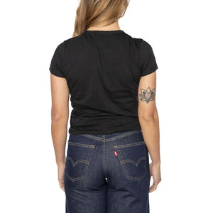 Basic Mini SS Black - Maglietta Girocollo Donna Nera VN000JDQBLK1  VANS 