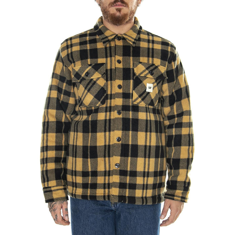 Plaid Shacket Yellow Check - Giacca Uomo Multicolore 6040057-13793  CAT 