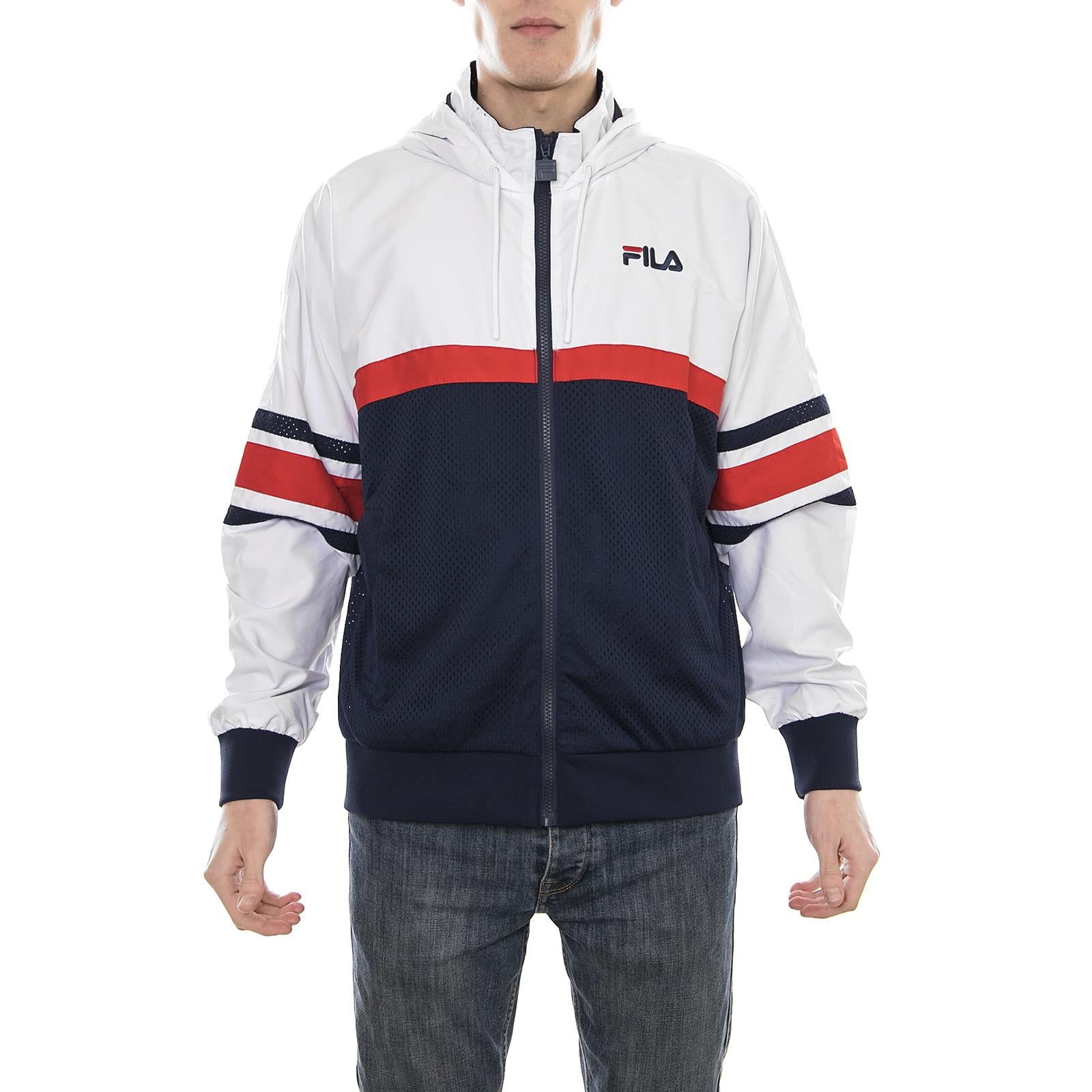 Hansen Half Mesh Track Jacket peacoat-red-white 684328-A17  FILA 
