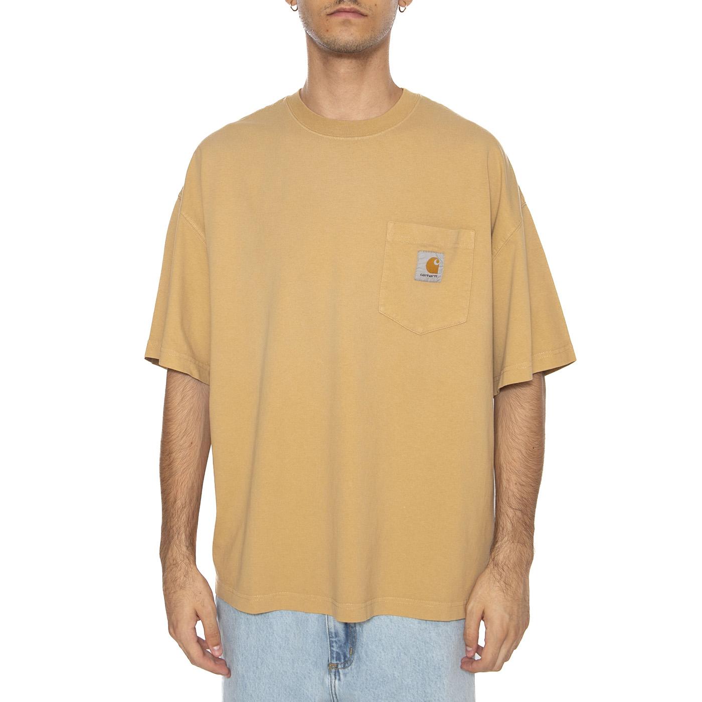 S/S Hudson Pocket T-Shirt Dusty H Brown - Maglietta Girocollo Uomo Marrone I035140.07E5F . CARHARTT WIP 