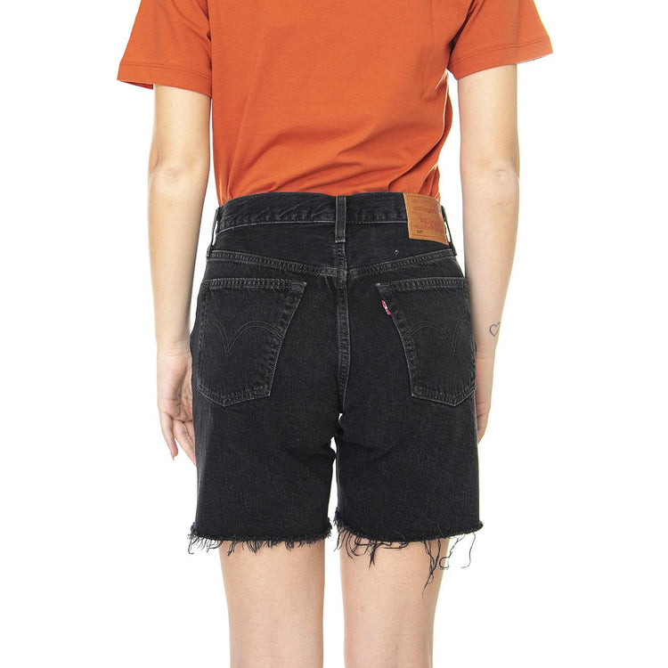 501 Mid Thigh Short Lunar Black - Bermuda Donna Denim Jeans Neri 85833-0016  LEVIS 