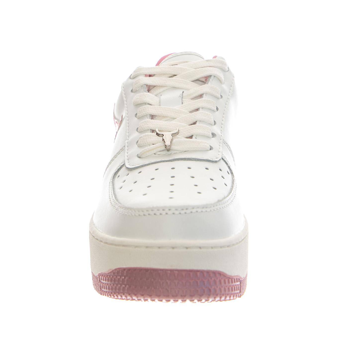 RECHARGE WHITE + PINK HOLO PU - Scarpe Stringate Donna Bianche WSPRECHARGE-WHIPNK . WINDSOR SMITH 