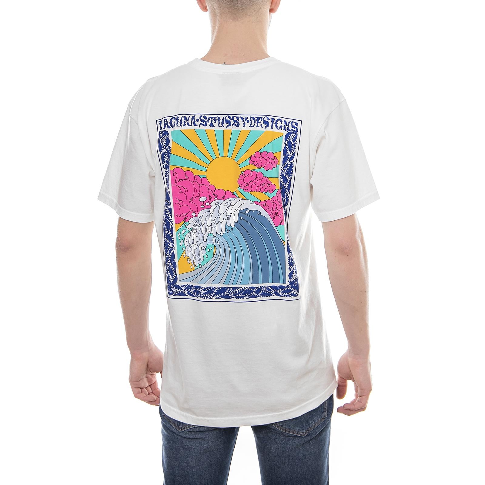 HORIZON PIG. DYED TEE NATURAL 1904238-NATL . STUSSY 