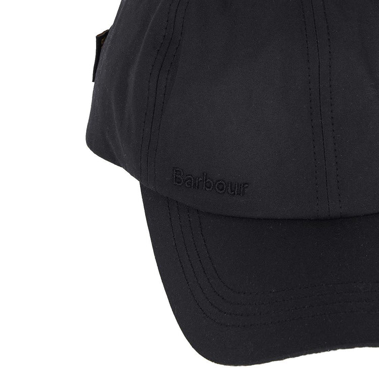Wax Sports Cap Black Classic - Cappellino con Visiera Nero FW22-MHA0005-BK91 . BARBOUR 