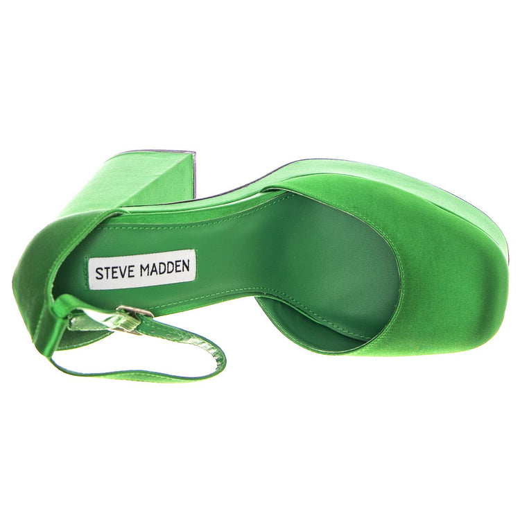 W' Londyn-Green Satin - Sandali Donna Verdi SM-LONDYNGRN  STEVE MADDEN 