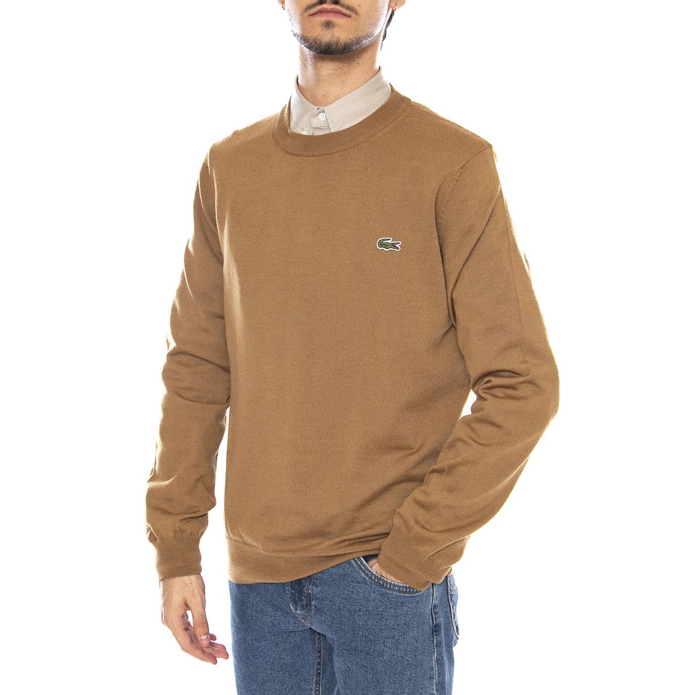 Pullover DPC Brown - Maglione Girocollo Uomo Marrone AH3225-DPC . LACOSTE 