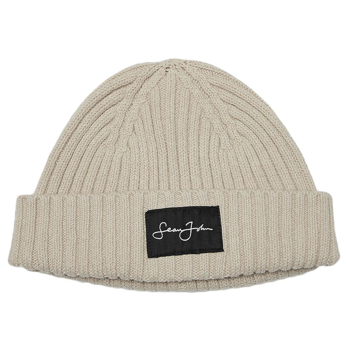 Script Logo Short Beige - Cappellino a Cuffia Beige 7050421/222  SEAN JOHN 