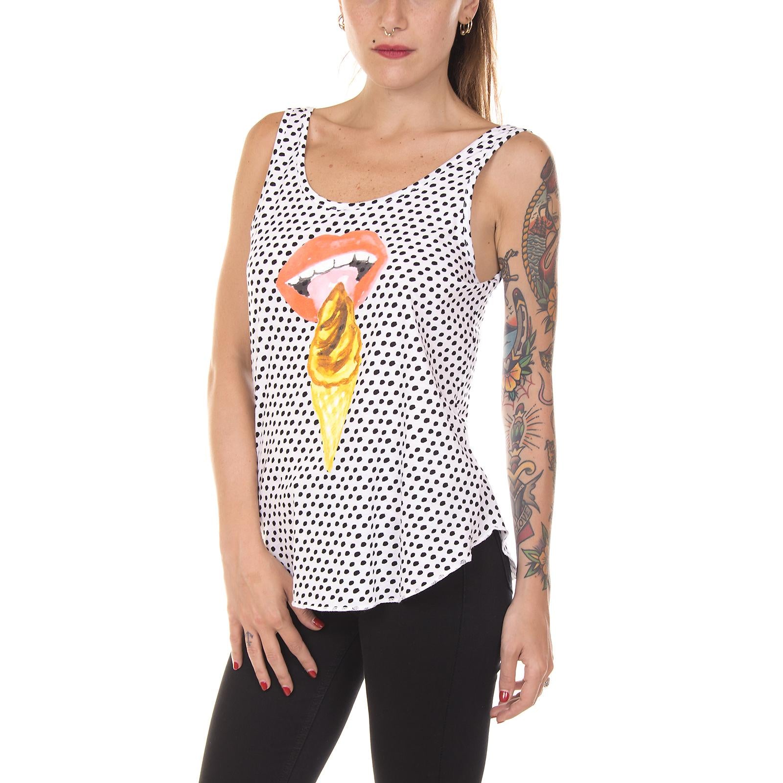 WM I SCREAM TANK WHITE VA3465WHT  VANS 