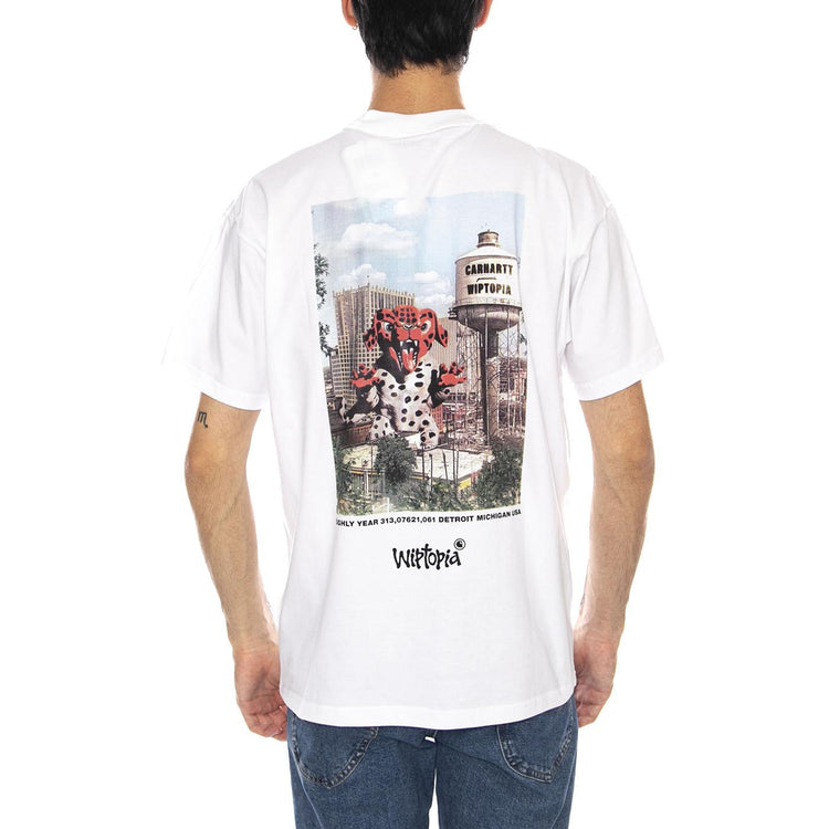 S/S Wiptopia T-Shirt White - Maglietta Girocollo Uomo Bianca I035492.02XX . CARHARTT WIP 