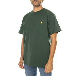 S/S Chase T-Shirt Sycamore Tree / Gold - Maglietta Girocollo Uomo Verde I026391.2CXXX  CARHARTT WIP 