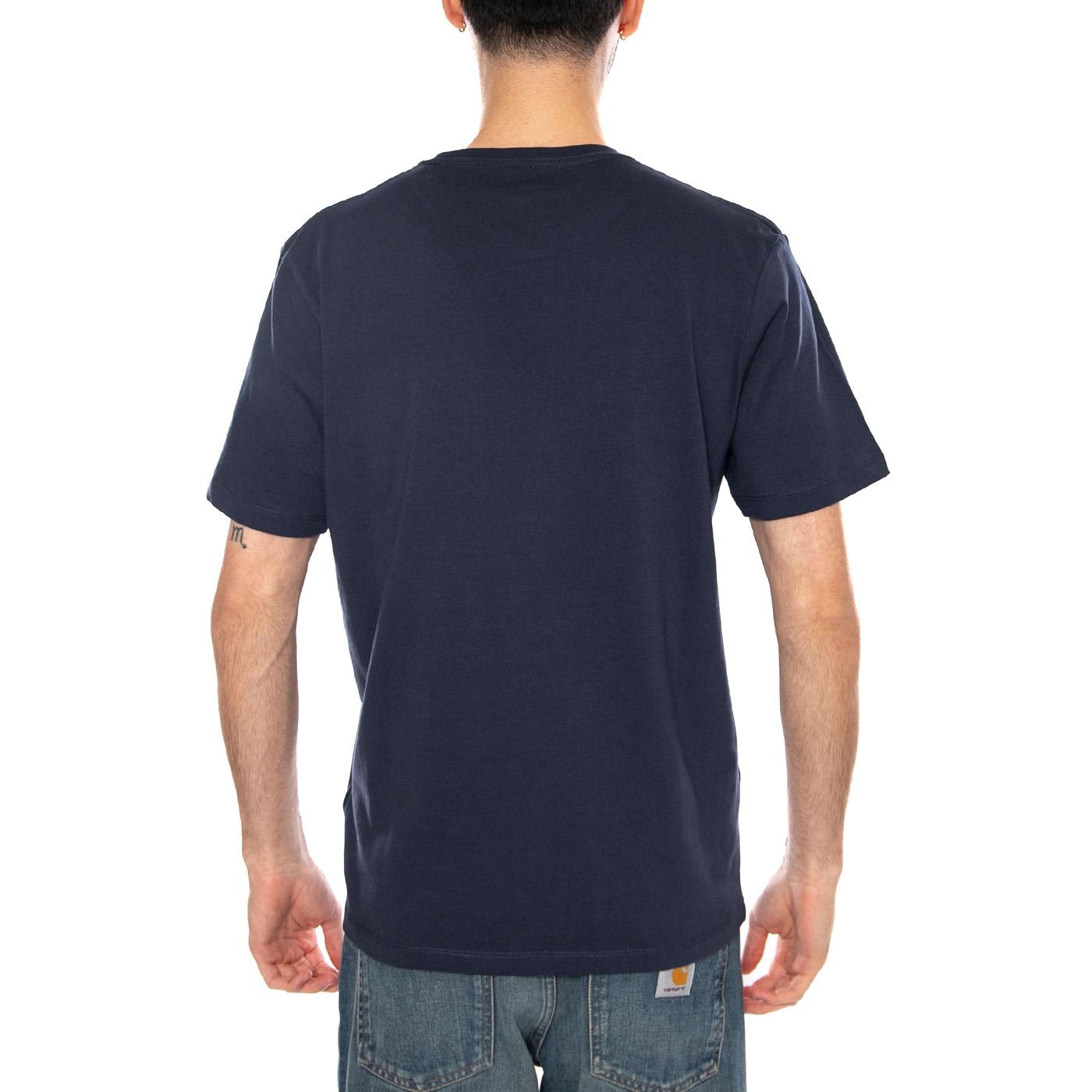 Sign Off Tee Navy - Maglietta Girocollo Uomo Blu 112350434 BL WRANGLER 