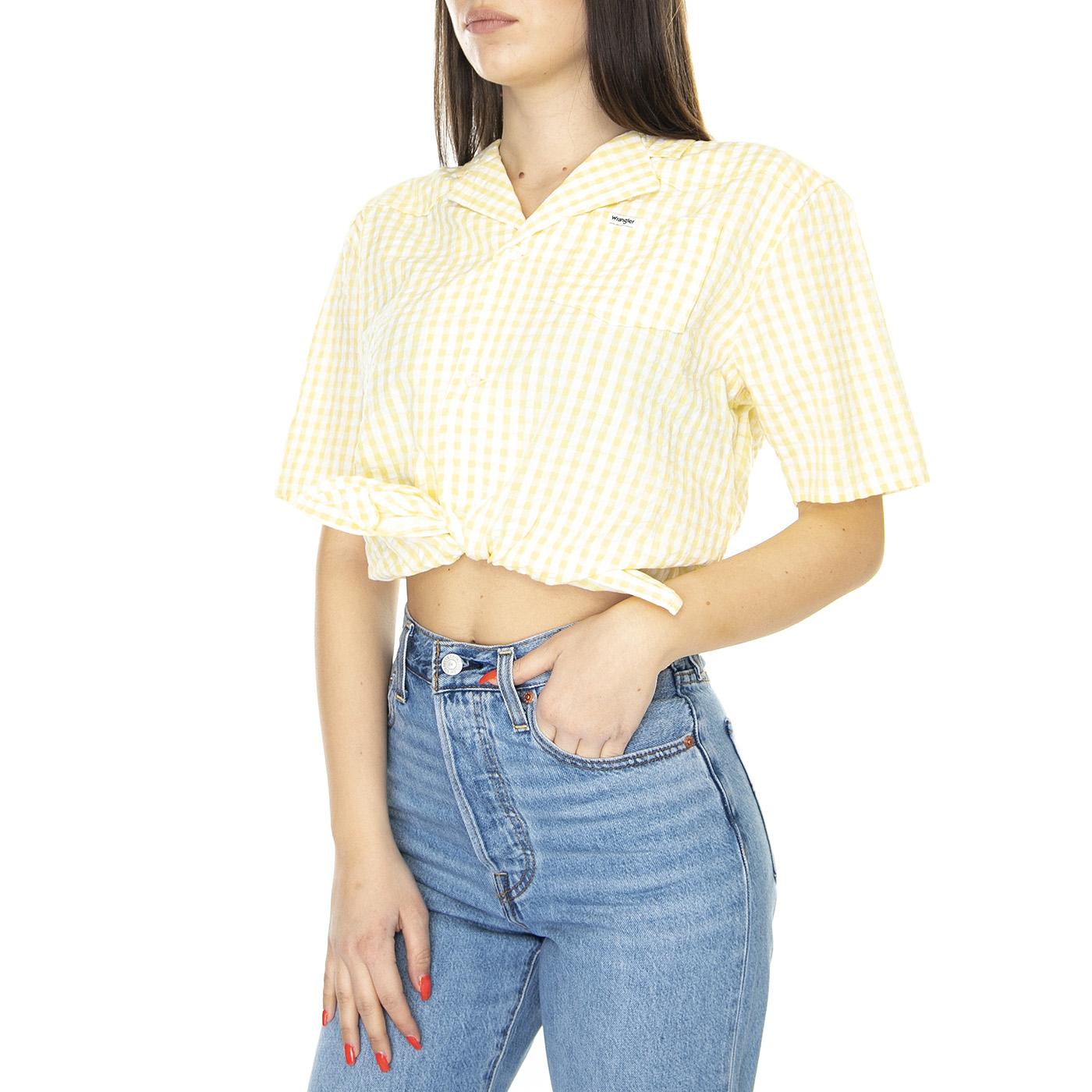 Tie Resort Shirt Pale Banana Yellow - Camicia Maniche Corte Donna Gialla W5Q45PY3  WRANGLER 