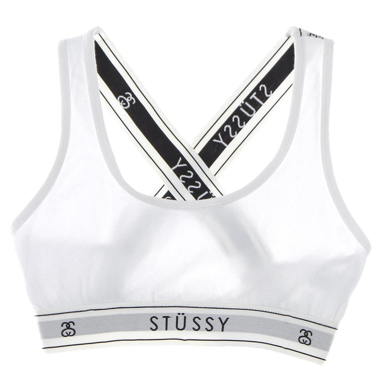 W' Cross Back Crop White - Top Donna Bianco 213037PWHIT  STUSSY 