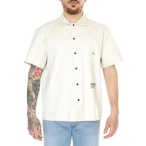 Basic Sleeves Shirt Bone - Camicia Maniche Corte Uomo Bianca 6020014-11-4300  CAT 