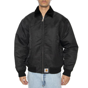 Santa Fe Alumni Jacket Black / Scarlet - Goacca Uomo Ner I035147.31YXX . CARHARTT WIP 