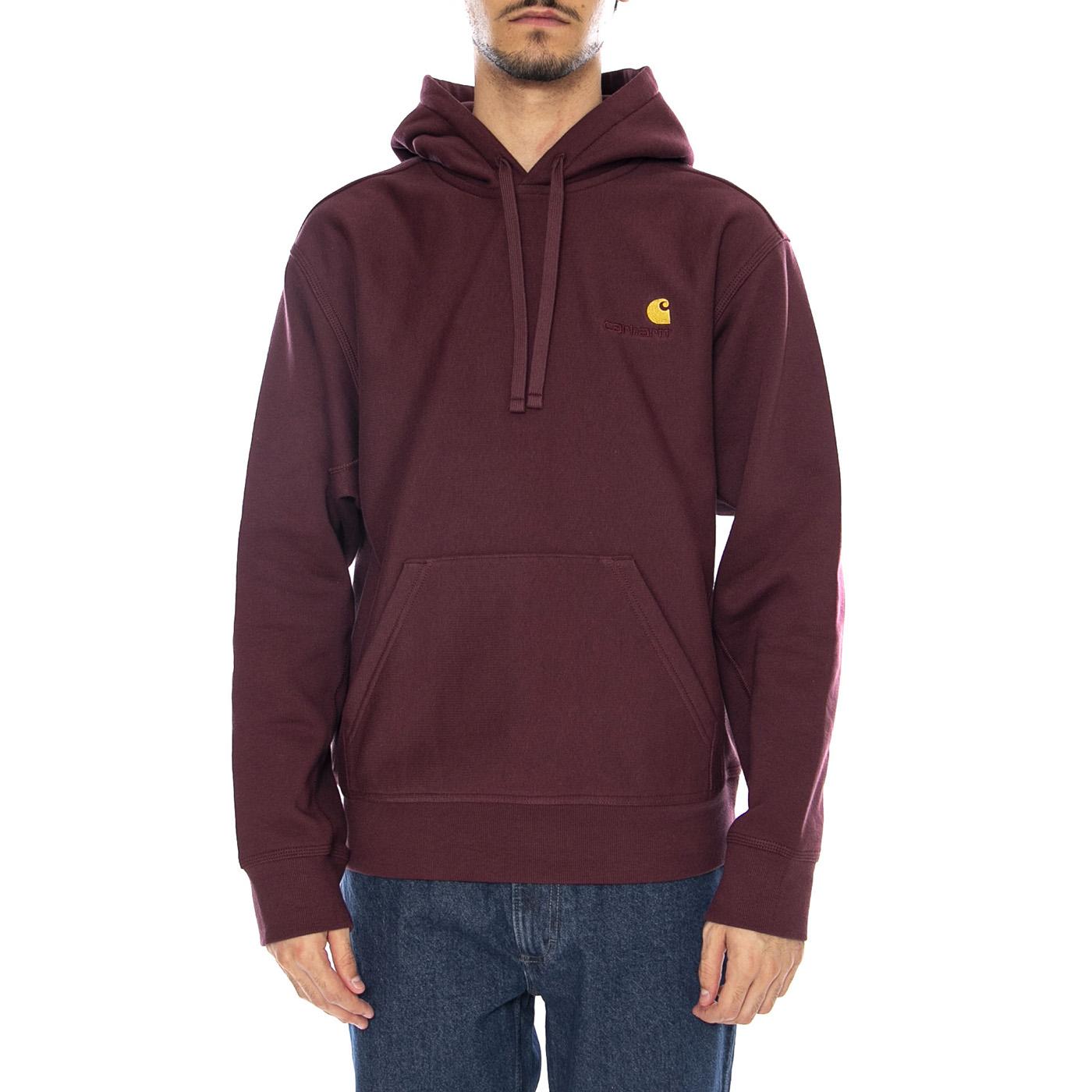 Hooded American Script Sweat Rondo - Felpa con Cappuccio Uomo Bordeaux I028279.33KXX . CARHARTT WIP 
