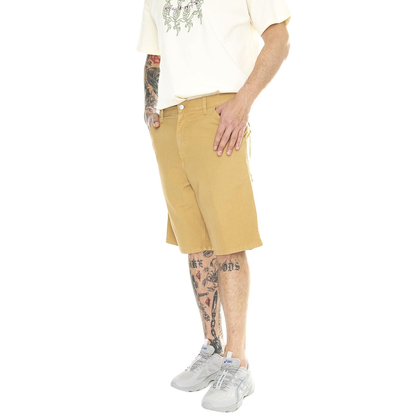 Single Knee Short Bourbon /garment dyed - Bermuda Uomo Marroni I031504.1YHGD  CARHARTT WIP 