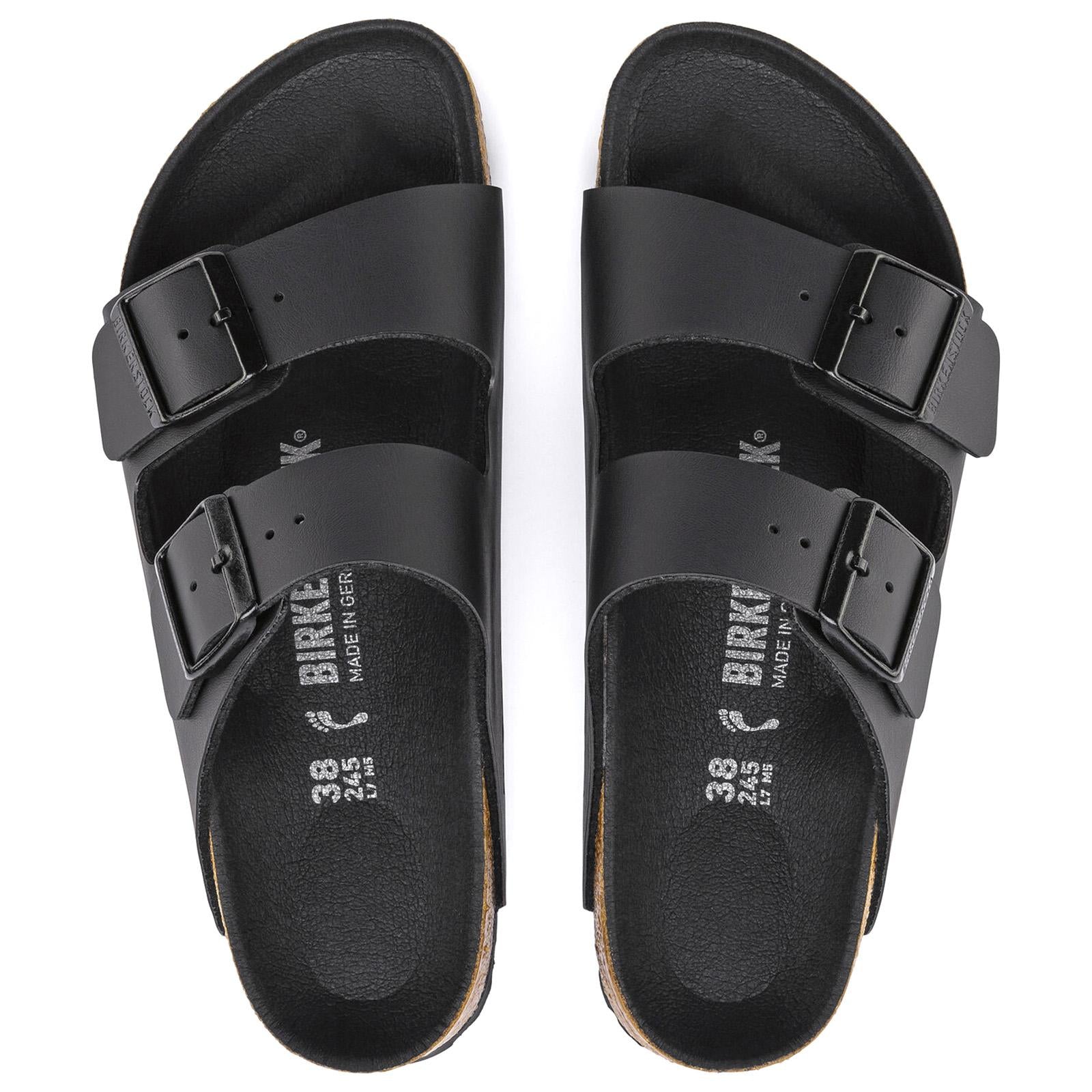 Mens Arizona Triples Birko Flor Sandals - Black - Sandali Uomo Neri - Calzata Stretta 1019069  BIRKENSTOCK 