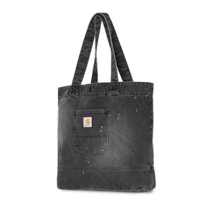 DENIM TOTE BLACK - Borsa Tote Shopping Denim Jeans Nera I037032 89EJ CARHARTT WIP 