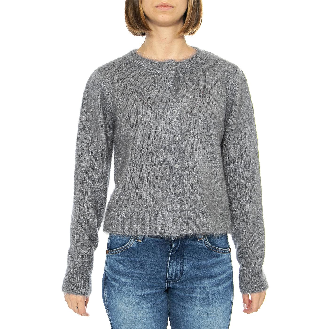 Cárdigan Punto Suave Gris - Cardigan Donna Grigio 43W/10720  WILD PONY 
