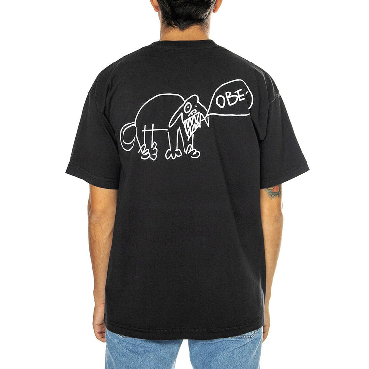Obey Angry Dog Heavy Wight Tee Vintage Black - Maglietta Girocollo Uomo Nera 166913913-VBL  OBEY 