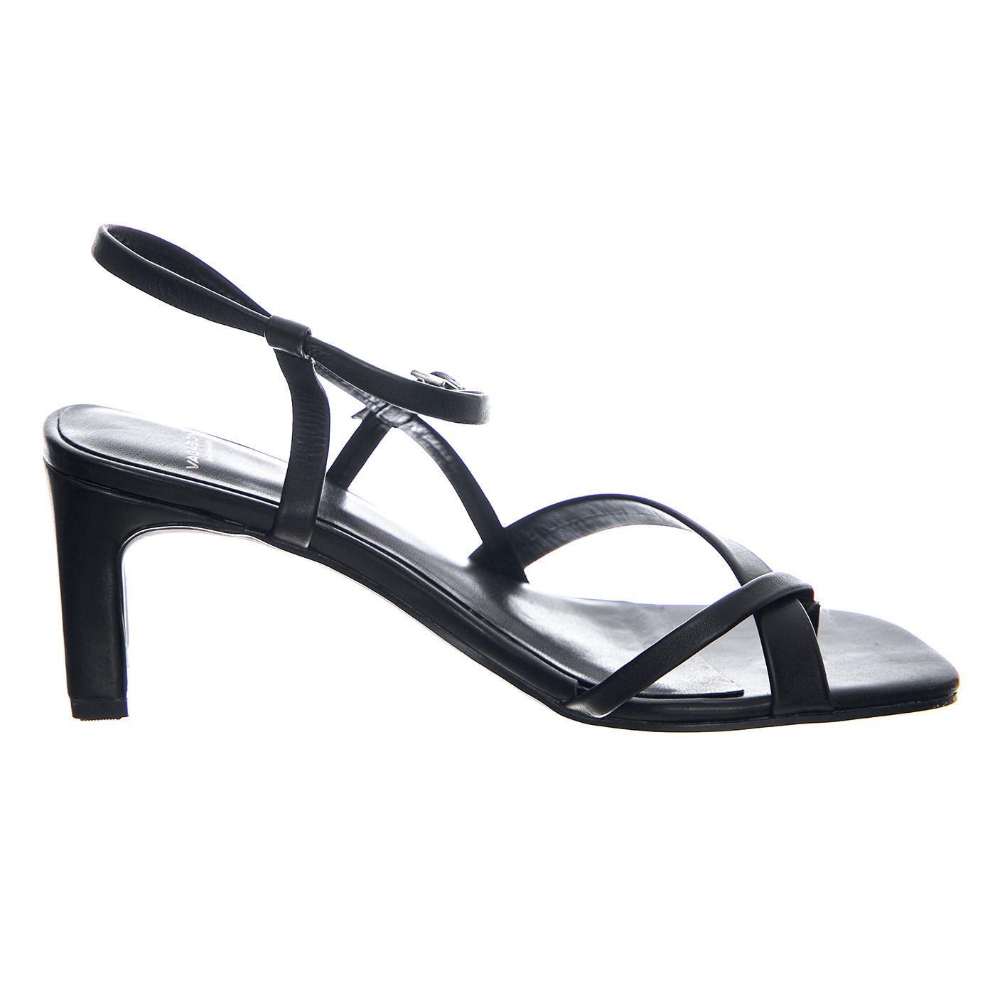 Luisa Black Cow Leather Chrome Free Tanned - Sandali Donna Neri VBS5312-301-20  VAGABOND 