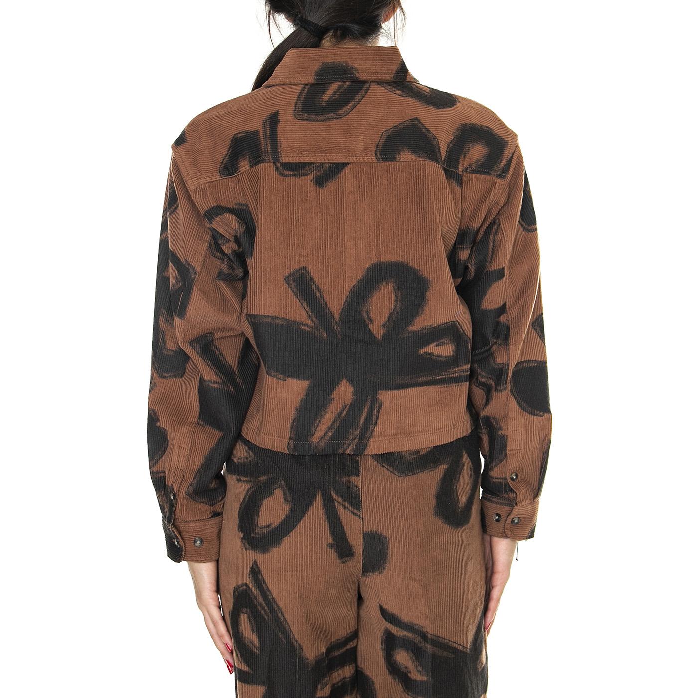 Obey Nabi Cord Shirt LS Catechu Wood Multi - Camicia Donna Marrone 281200123-CTU  OBEY 