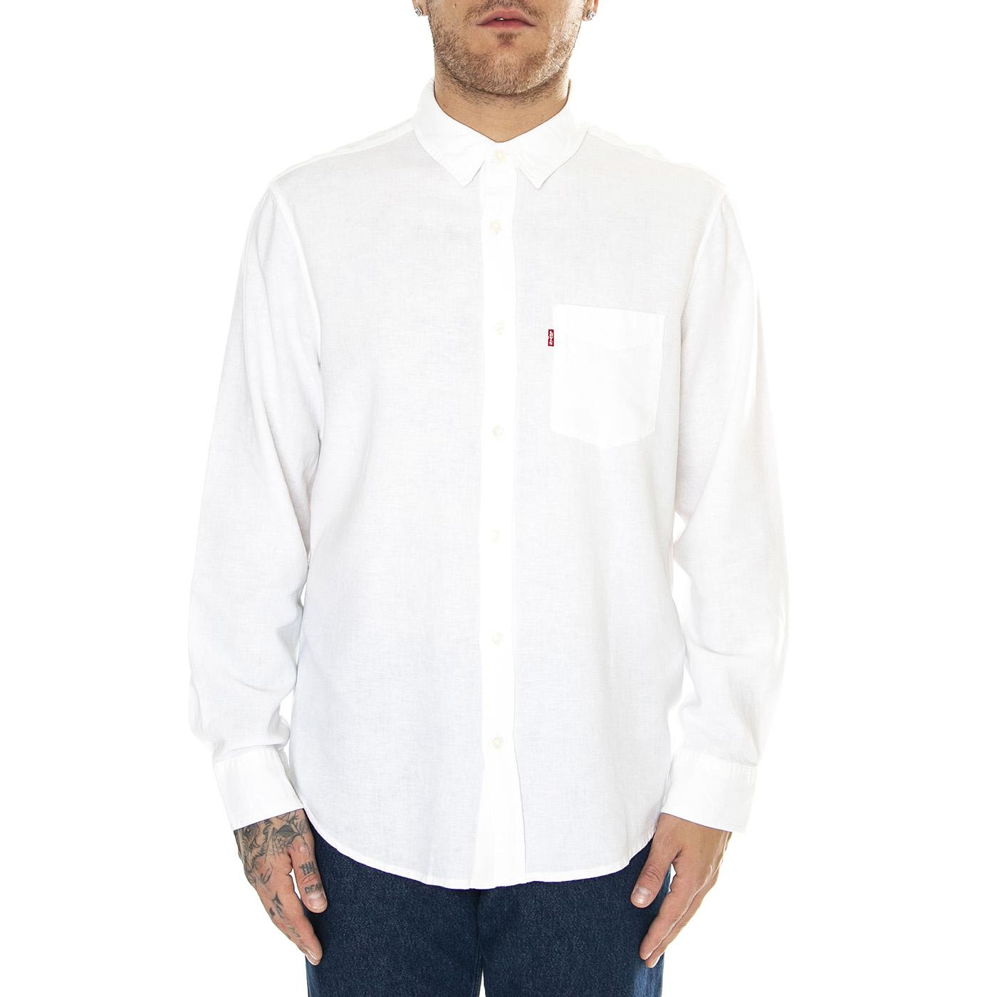 Sunset 1 Pocket Standard Bright White PL Neutral - Camicia Uomo Bianca 85746-0140  LEVIS 