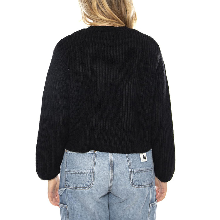 W Mira Sweater - Nero - Maglione Girocollo a Coste Donna I035382_89_XX . CARHARTT WIP 