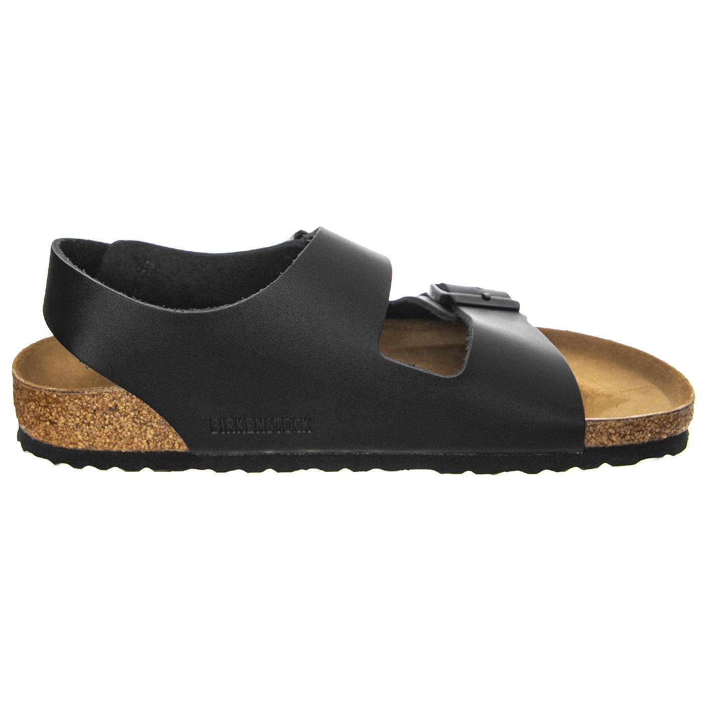 Milano Black Natural Leather - Sandali Uomo / Donna Neri 034193 . BIRKENSTOCK 