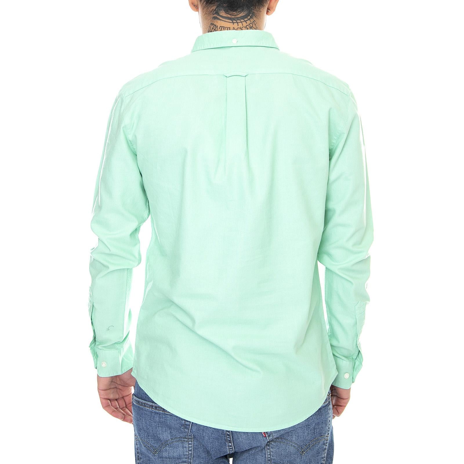 Mens Brewer Gmt Dye Shirt - Green Crest - Camicia Uomo Verde F4WSB047-332  FARAH 