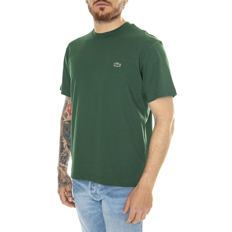T-Shirt 132 Green  - Maglietta Girocollo Uomo Verde TH7318-132  LACOSTE 