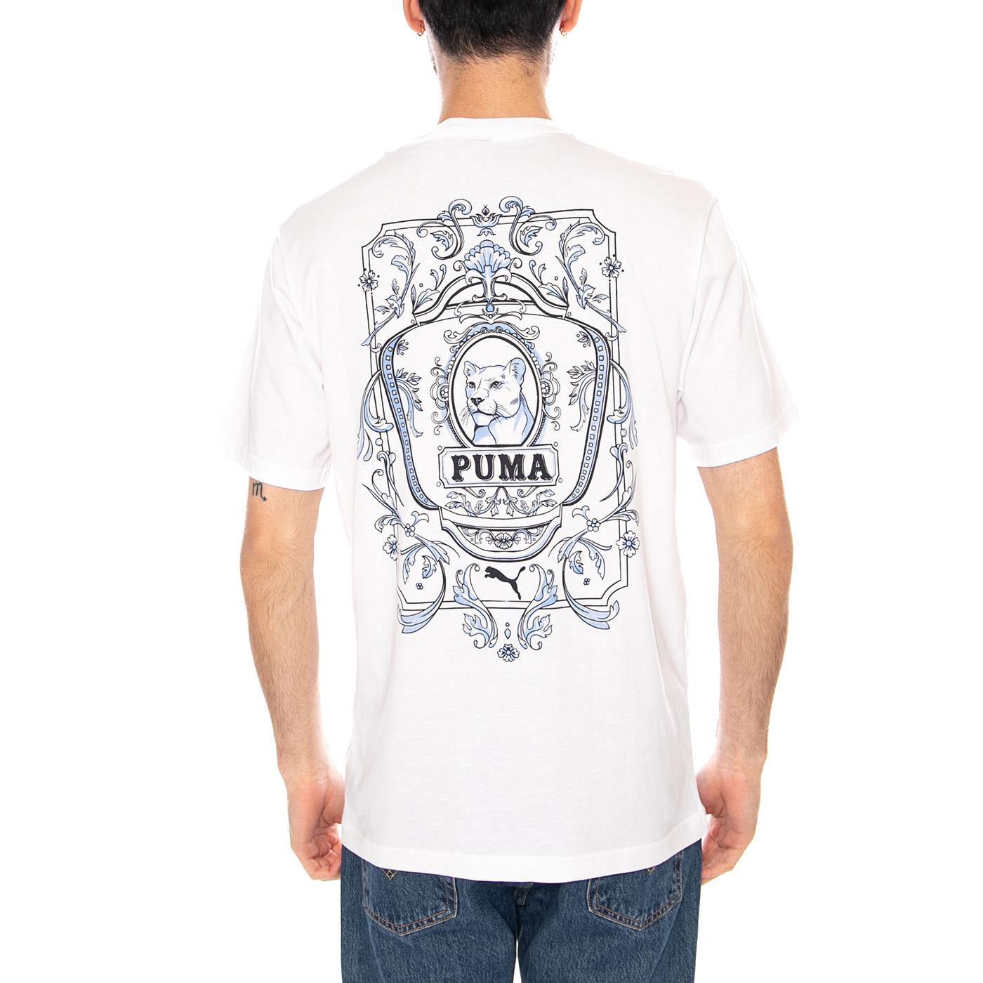 GRAPHIC TEE WHITE - Maglietta Girocollo Uomo Bianca 634437 02 PUMA 