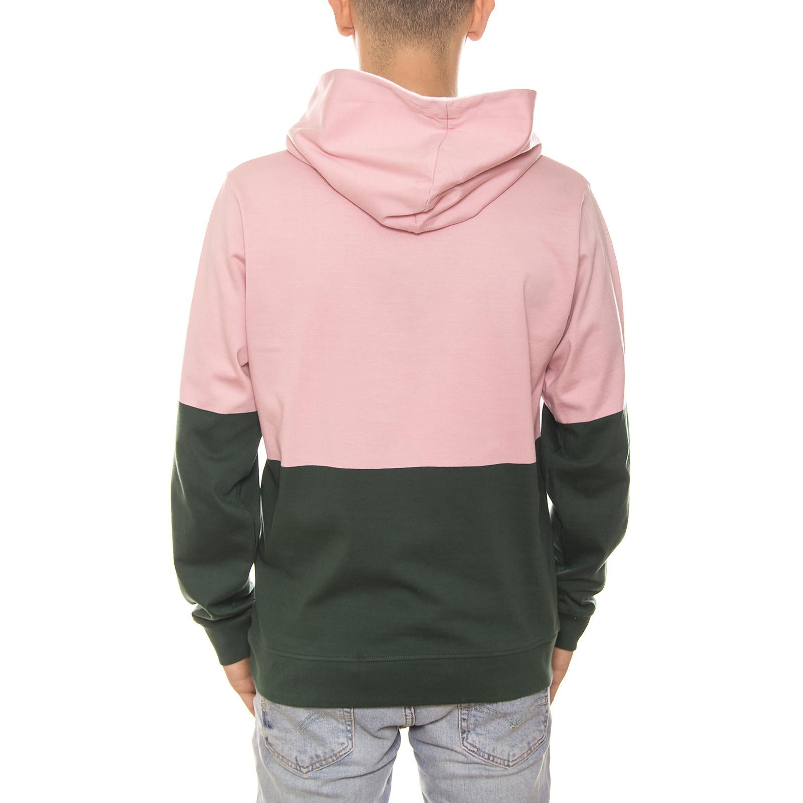 BLOCK HOODED JERSEY PINE 114964-PINE  STUSSY 